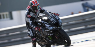 Jonathan Rea in action at Jerez. Photo courtesy of Kawasaki.