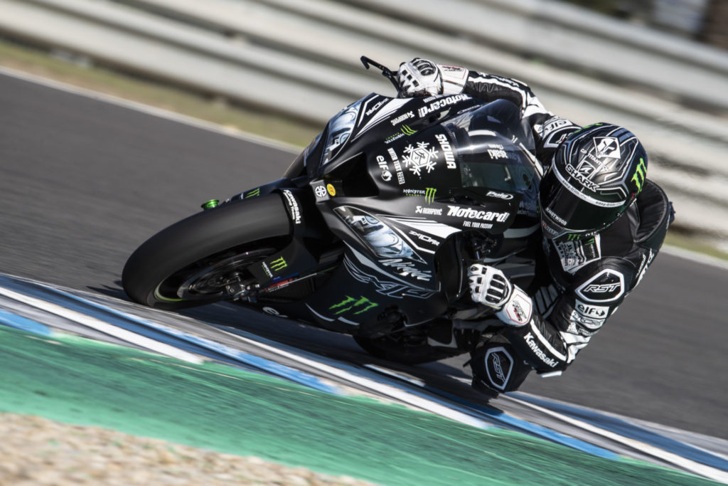 Alex Lowes in action at Jerez. Photo courtesy of Kawasaki.