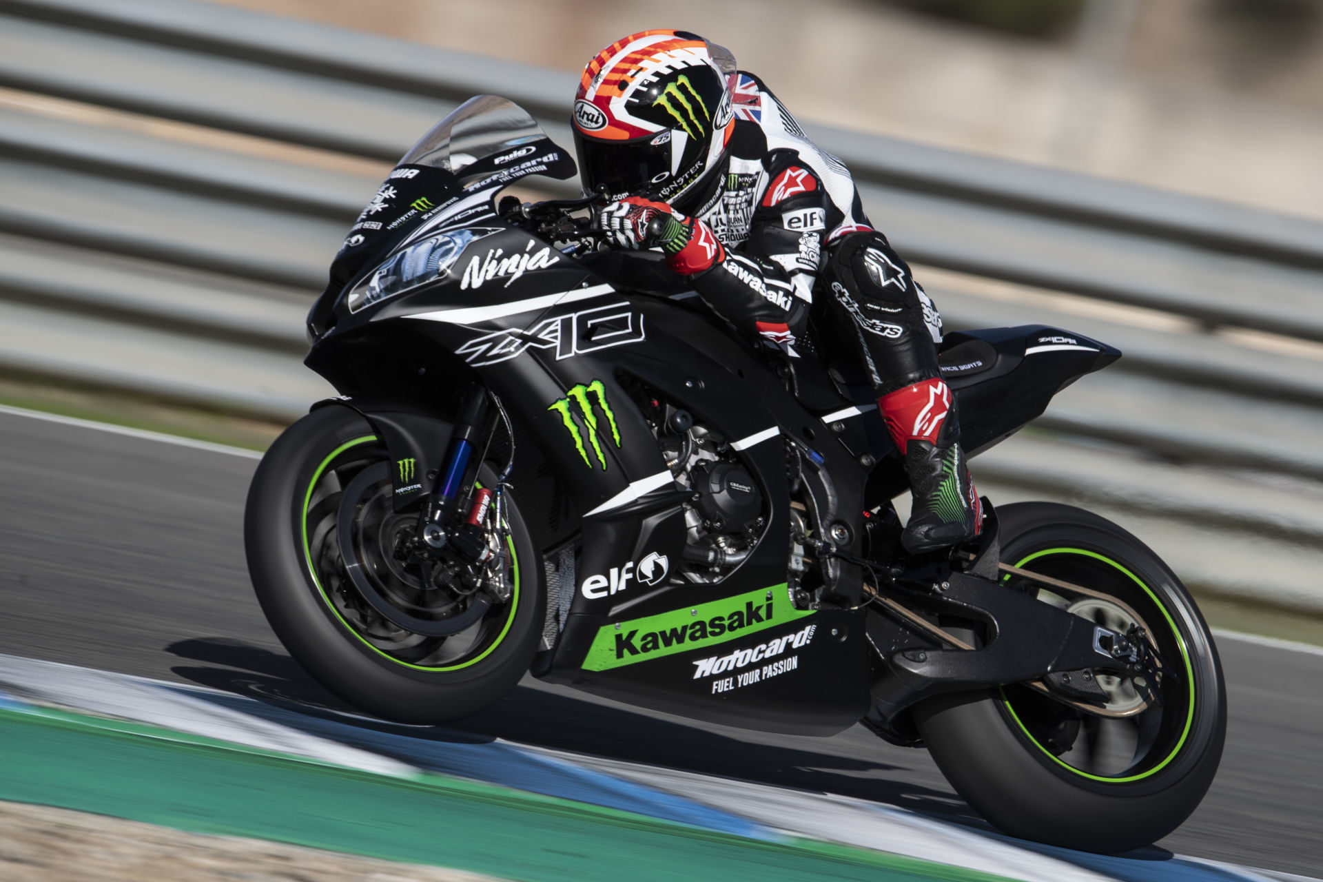 Jonathan Rea in action at Jerez. Photo courtesy of Kawasaki.