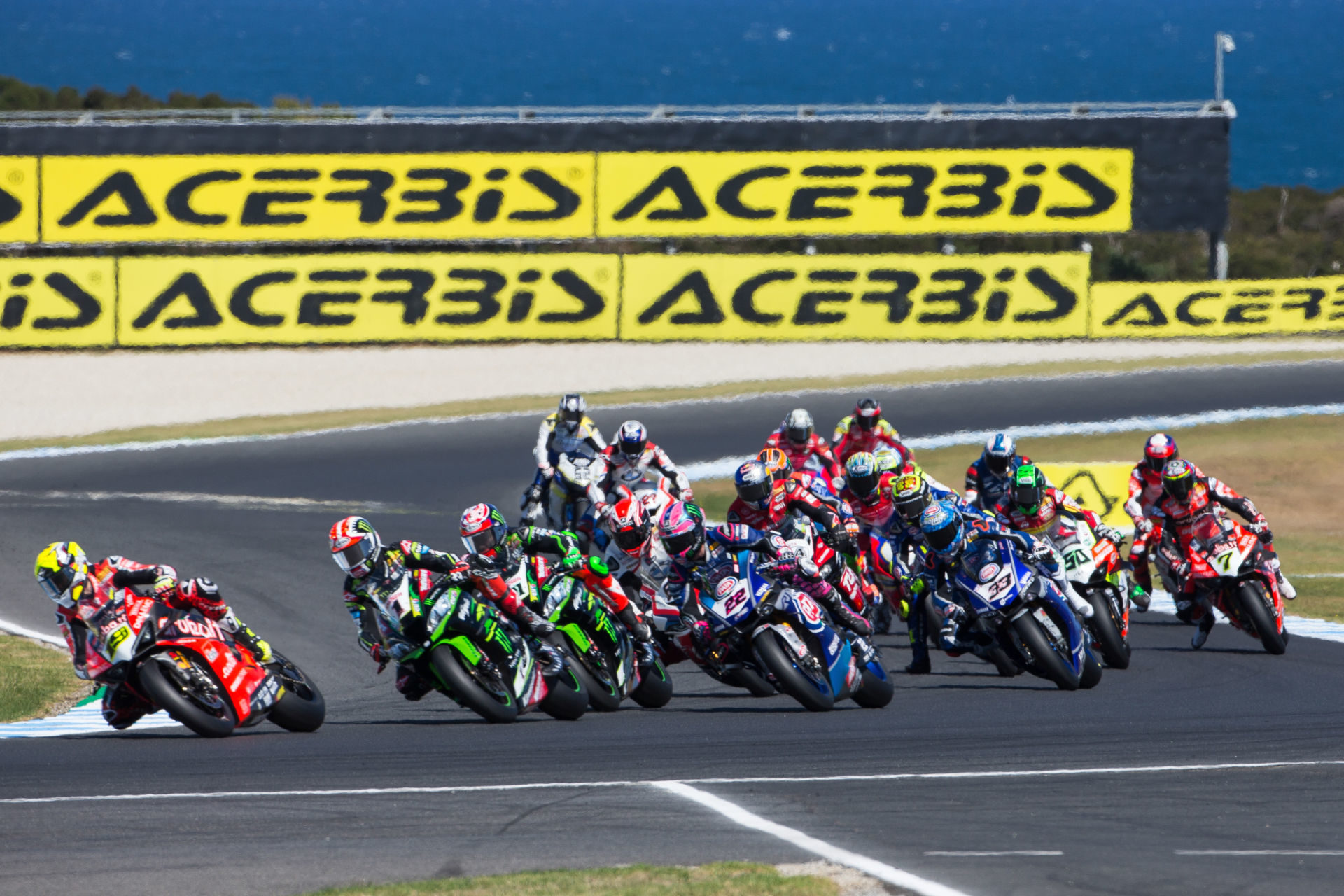 Action from the opening round of the 2019 FIM Superbike World Championship. Photo courtesy of Kawasaki.