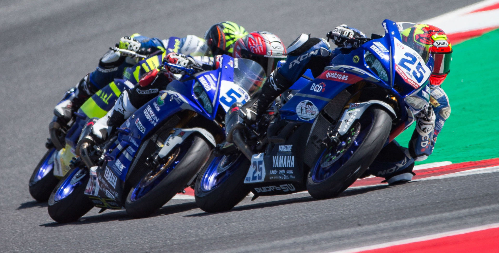 Andy Verdoïa (25) and Galang Hendra Pratama (55) are moving up from the FIM Supersport 300 World Championship to the FIM Supersport World Championship in 2020. Photo courtesy of Yamaha.