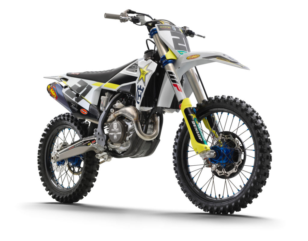 A 2020-model Husqvarna FC 450 Rockstar Edition. Photo courtesy of Husqvarna Motorcycles.