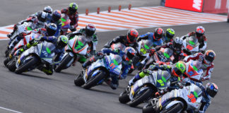 Action from the 2019 MotoE World Cup finale at Valencia. Photo courtesy Dorna.