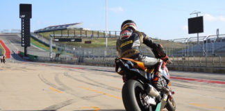 Mathew Scholtz heading out on track on his Westby Racing Yamaha YZF-R1 Superbike at Circuit of The Americas. Photo by Alonzo Contreras, courtesy of Westby Racing.