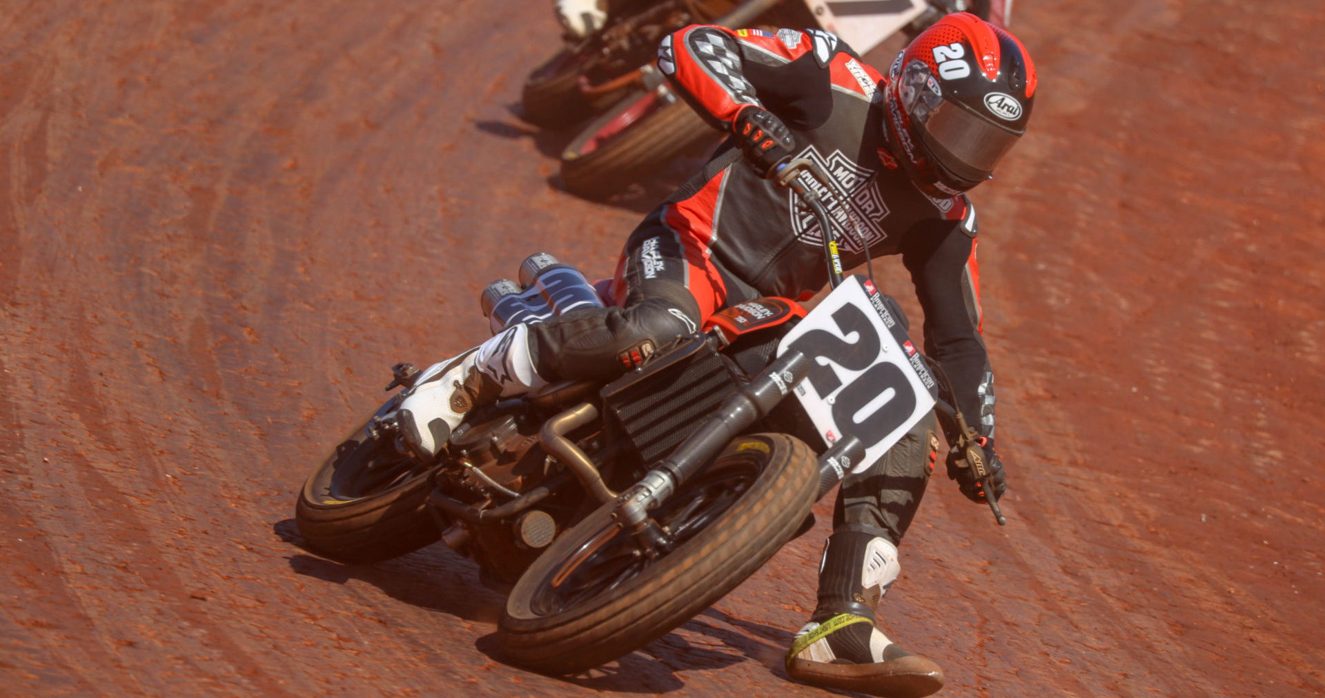 Jared Vanderkooi (20) returns to the Harley-Davidson factory team for the 2020 American Flat Track (AFT) SuperTwins Championship. Photo by Scott Hunter, courtesy of AFT.