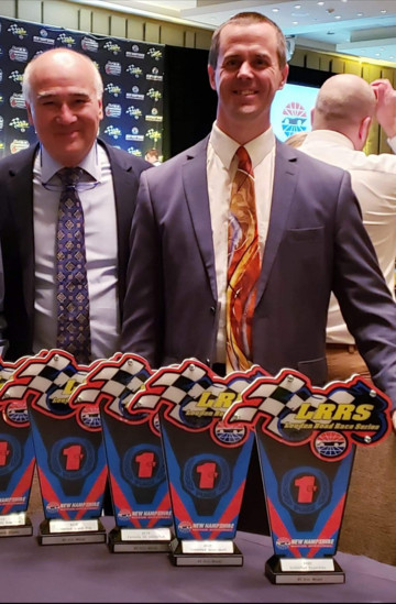 John Grush (left) and Eric Wood (right) at the 2019 LRRS awards banquet. Photo courtesy of LRRS/NHMS.