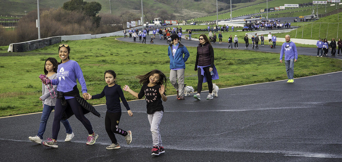 A scene from the John's Walk Against Stomach Cancer in 2019. Photo courtesy of Sonoma Raceway.