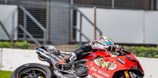 VisionTrack is replacing Be Wiser as the title sponsor on the Ducati Panigale V4 R of 2019 British Superbike Championship runner-up Josh Brookes (25) in 2020. Photo by Barry Clay.