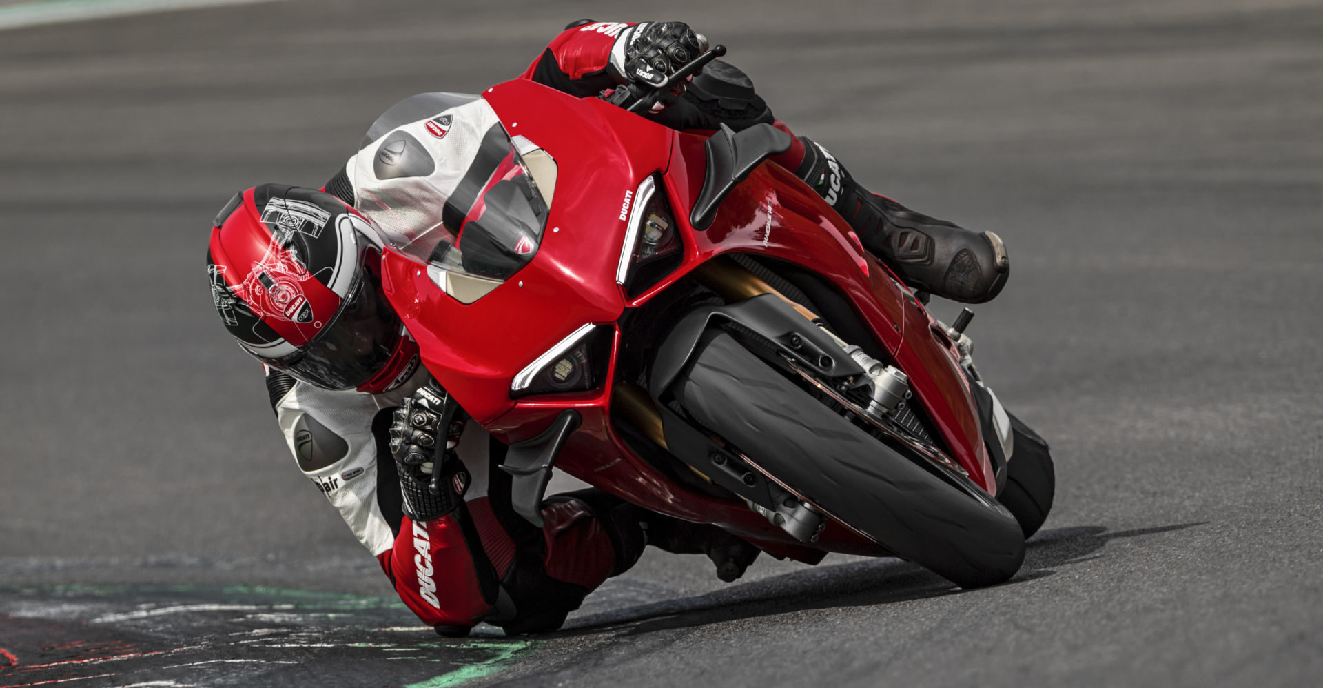 A 2020 Ducati Panigale V4 at speed. Photo courtesy of Ducati.