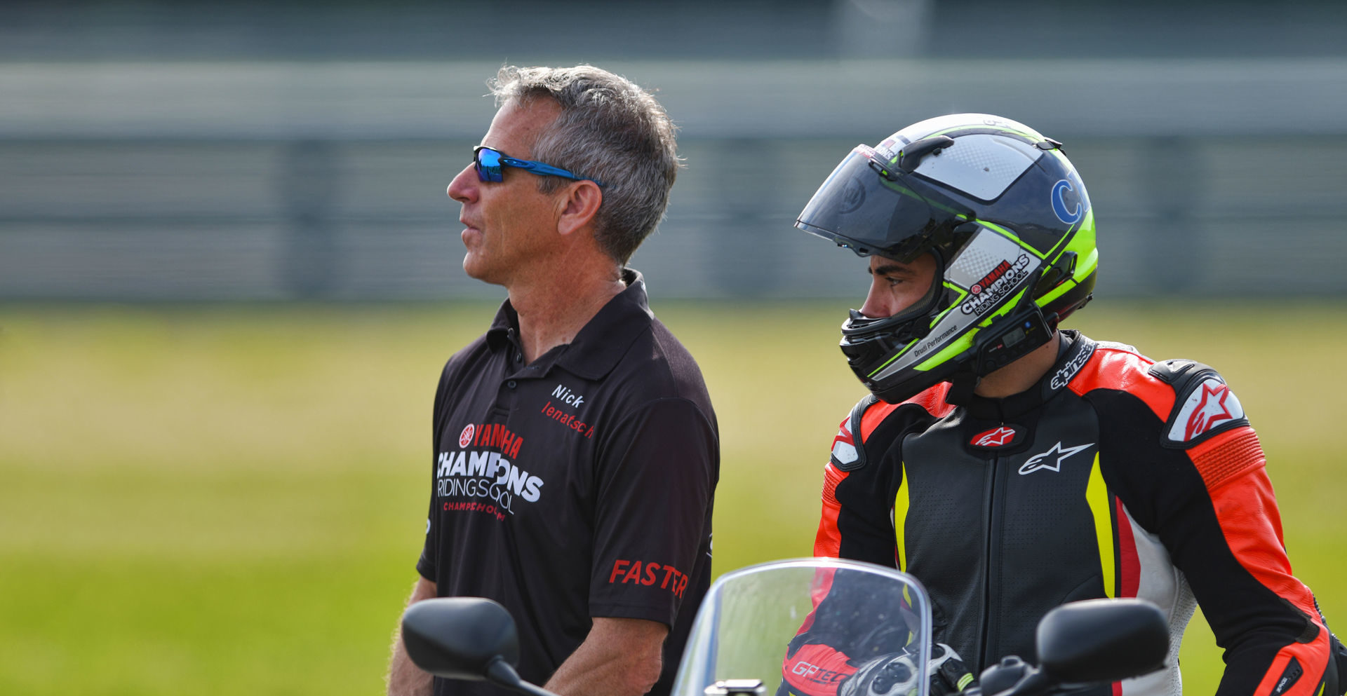 Yamaha Champions Riding School's (YCRS) Nick Ienatsch (left) and Chris Peris (right). Photo courtesy of YCRS.