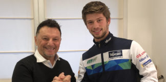 Team Trentino Gresini MotoE Team Principal Fausto Gresini (left) and Alessandro Zaccone (right). Photo courtesy of Gresini Racing.