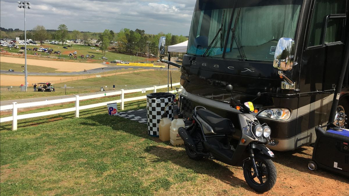 A camping spot at Michelin Raceway Road Atlanta. Photo courtesy of MotoAmerica.