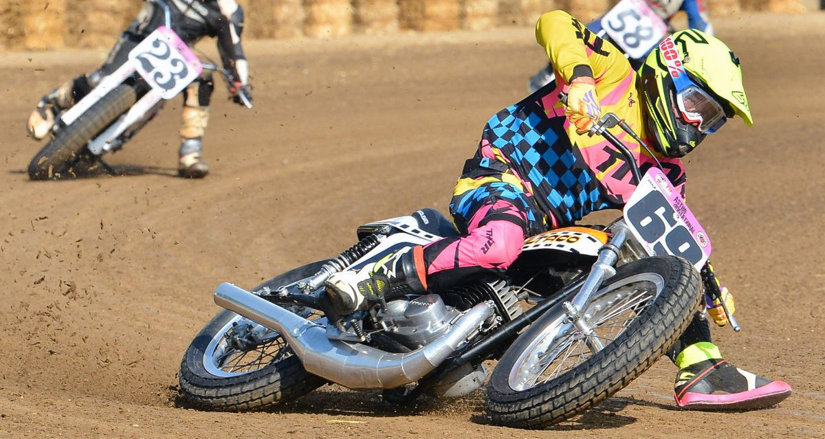 Steve Nace Racing Promotions flat track racing with be part of the MotoAmerica event at Indianapolis Motor Speedway. Photo by Dave Hoenig/Flat Trak Fotos, courtesy of MotoAmerica.