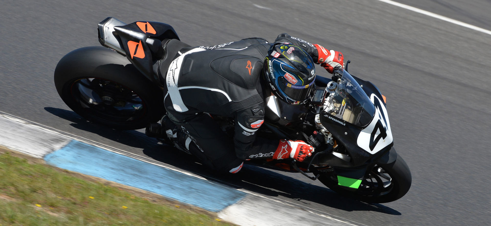 Wayne Maxwell (47) on his new Boost Mobile Ducati Panigale V4. Photo by Russell Colvin, courtesy of Motorcycling Australia.