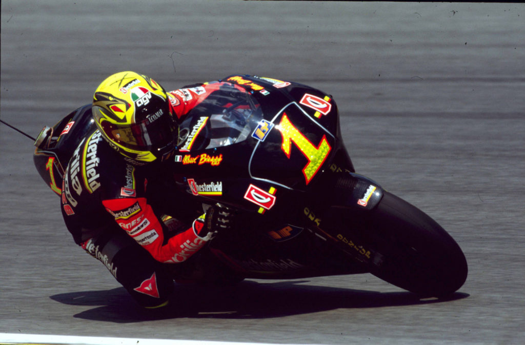 Max Biaggi (1) ruled the 250 world four times in a row. Photo courtesy of Dorna/www.motogp.com.