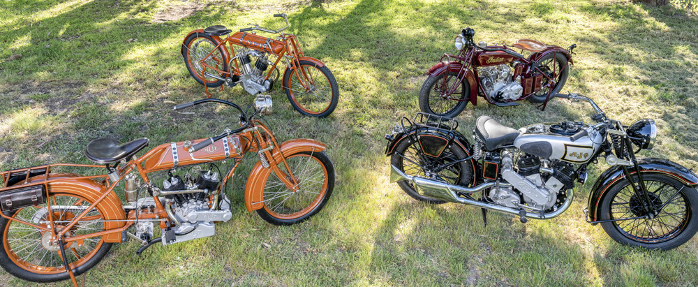 Some of the vintage motorcycles to be auctioned by Bonhams on January 23, 2020. Photo courtesy of Bonhams.