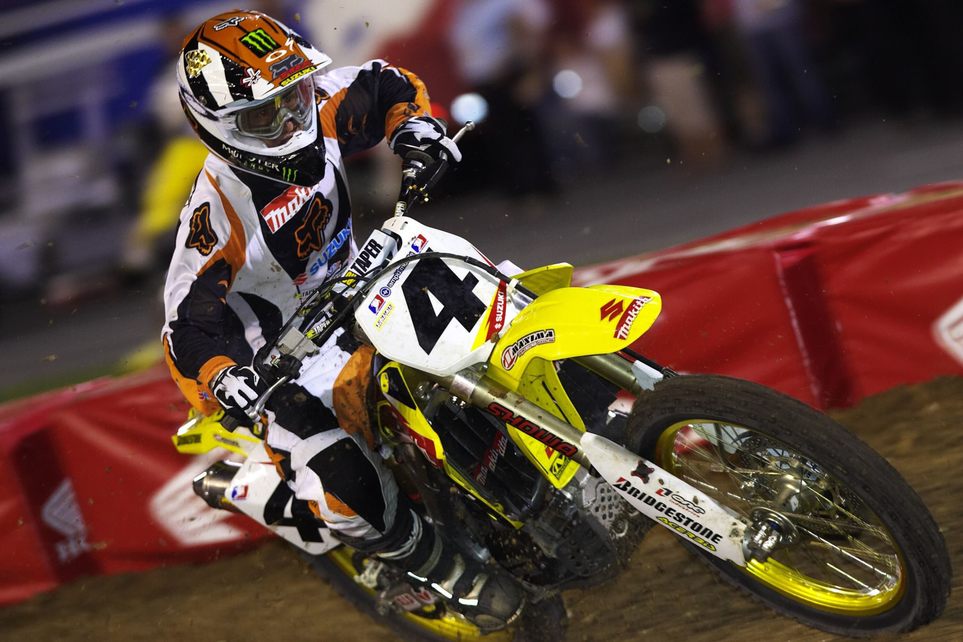 Ricky Carmichael (4), as seen during the 2006 Daytona Supercross. Photo courtesy of Daytona International Speedway.