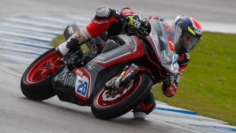 MV Agusta’s Federico Fuligni (20) in Spain. Photo courtesy of Dorna World SBK Press Office.