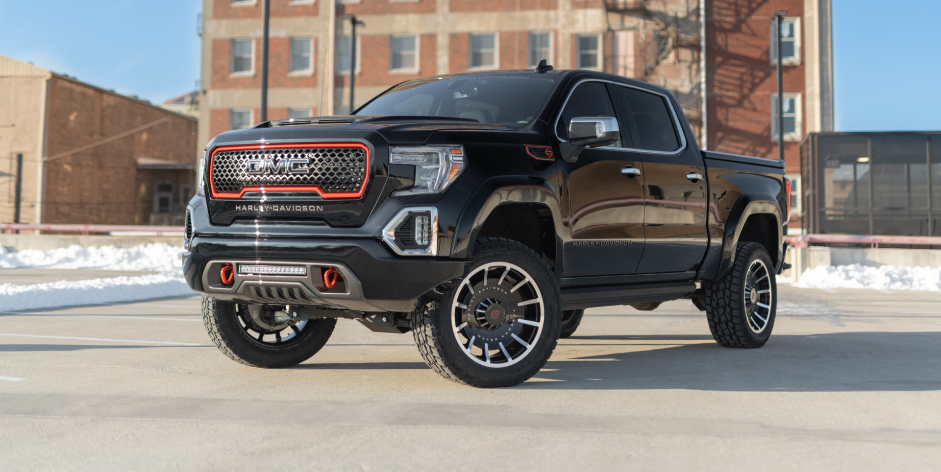 A 2020 Harley-Davidson Edition GMC Sierra pickup truck. Photo courtesy of Harley-Davidson.