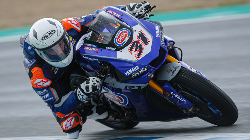 GRT Yamaha WorldSBK Junior Team’s Garrett Gerloff (31) in Spain. Photo courtesy of Dorna World SBK Press Office.