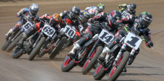 American Flat Track: 2020 AFT SuperTwins Rider Lineup Confirmed (Updated) AFT Twins riders in action during the 2019 season. Photo by Scott Hunter, courtesy of AFT.