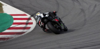Jonathan Rea testing Monday at Catalunya. Photo courtesy of Kawasaki.