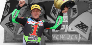 Sponsorship Opportunity: Mithos USA Mithos-sponsored Rocco Landers, the 2019 MotoAmerica Junior Cup Champion. Photo by Brian J. Nelson, courtesy of Mithos USA.