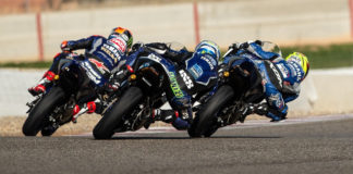Riders in action on Yamaha YZF-R3 racebikes. Photo courtesy of Yamaha Motor Europe.