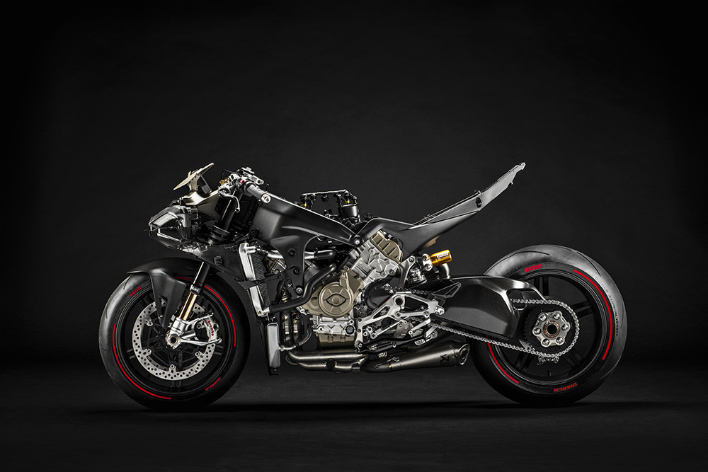 A stripped-down view of the Ducati Superleggera V4. Photo courtesy of Ducati.