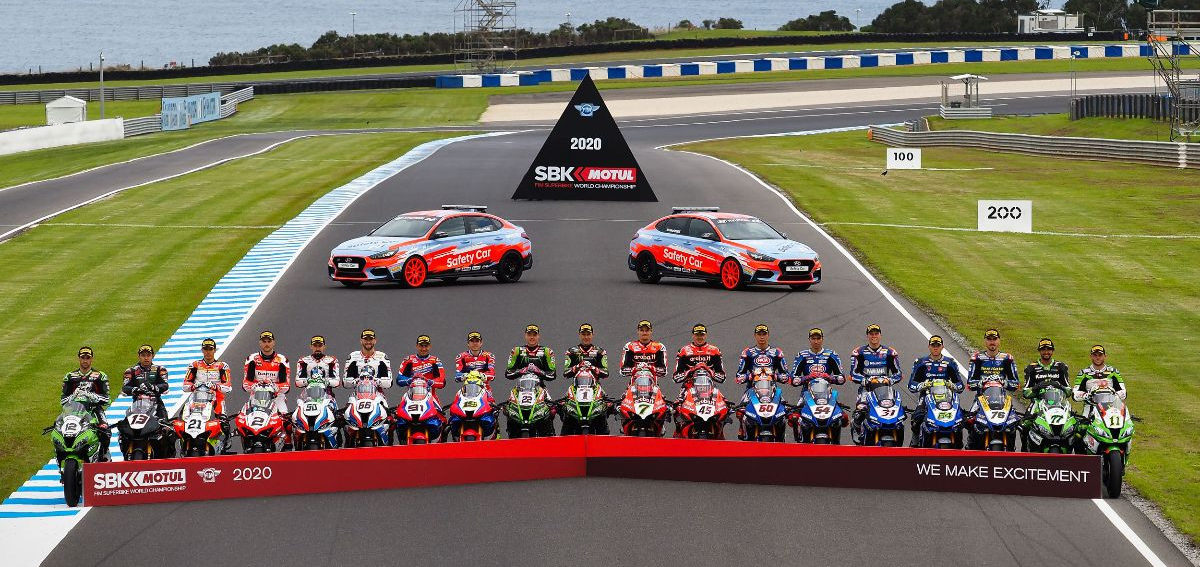 The 2020 FIM Superbike World Championship field. Photo courtesy of Dorna WorldSBK Press Office.