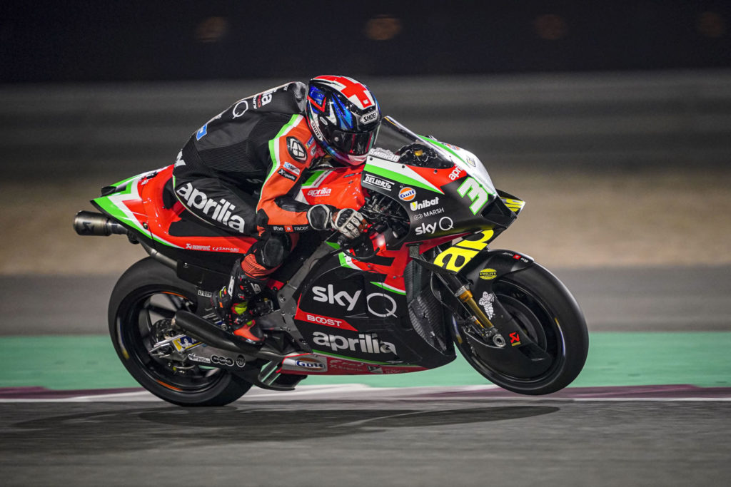 Bradley Smith (38). Photo courtesy of Aprilia Gresini.