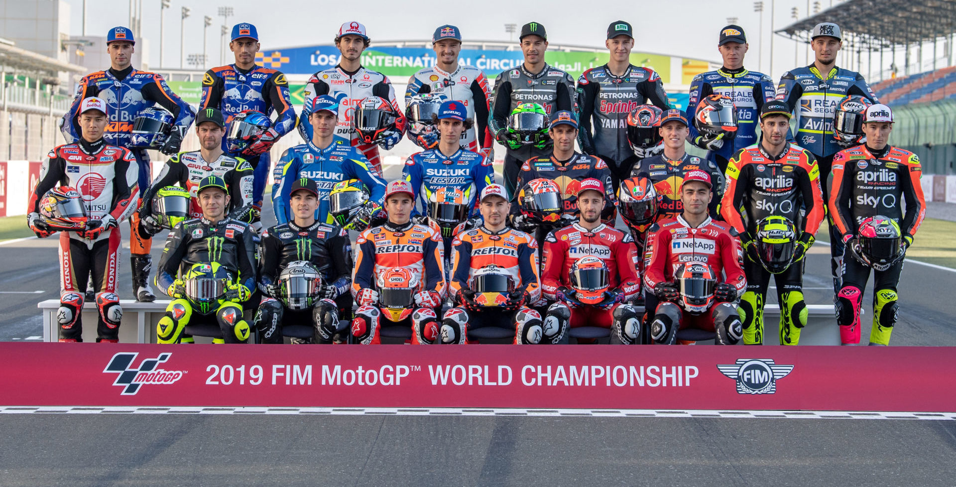 The 2019 FIM MotoGP World Championship field. Photo courtesy of Dorna.