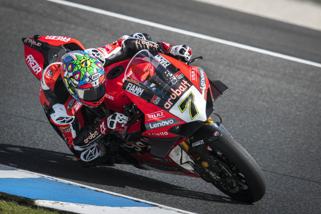 Chaz Davies (7). Photo courtesy of Aruba.it Racing Ducati.