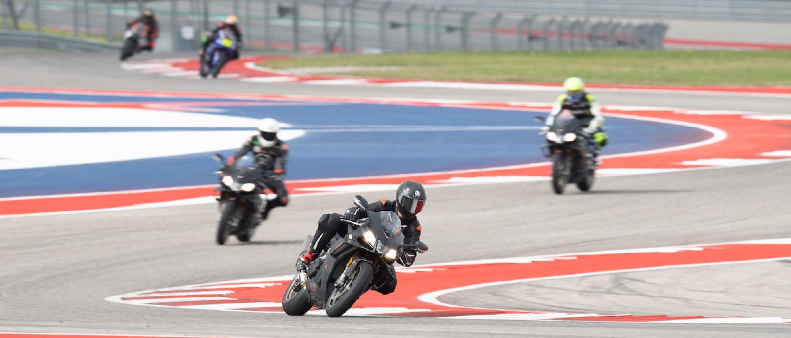 Action from an Aprilia Racers Day at Circuit of The Americas. Photo courtesy of Aprilia USA.