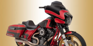 A "bagger" motorcycle. Photo courtesy of MotoAmerica.