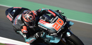Will Fabio Quartararo (20) continue to set the pace during the final MotoGP pre-season test in Qatar? Photo courtesy of PETRONAS Yamaha SRT.