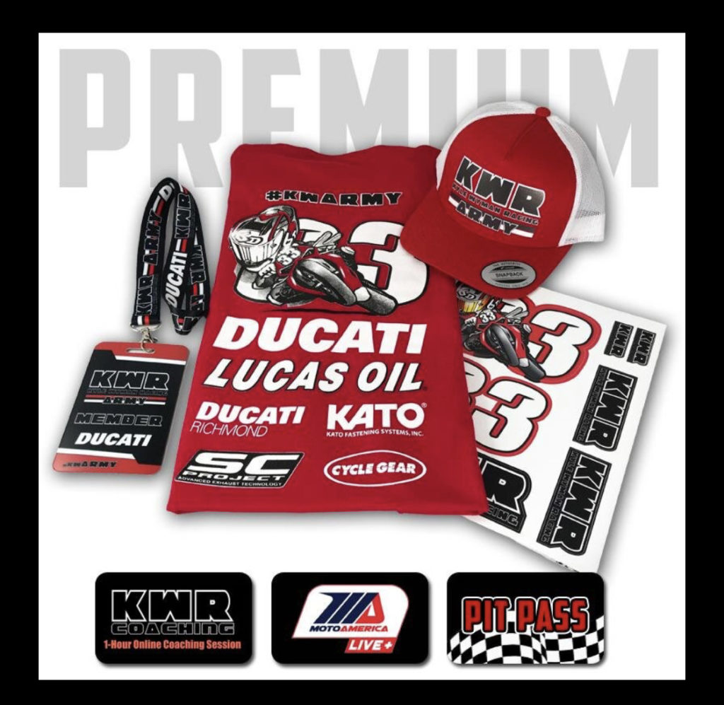 The KW Army Premium membership package. Photo courtesy of Kyle Wyman Racing.