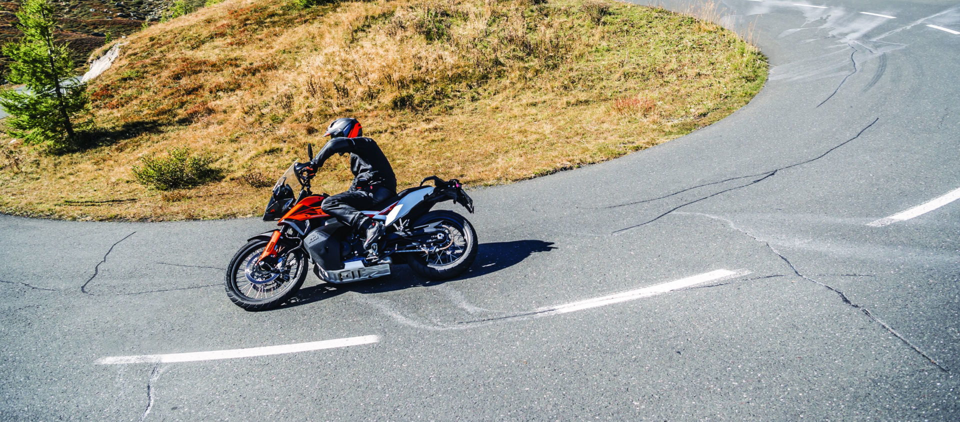 A KTM 790 Adventure at speed. Photo courtesy of KTM North America.