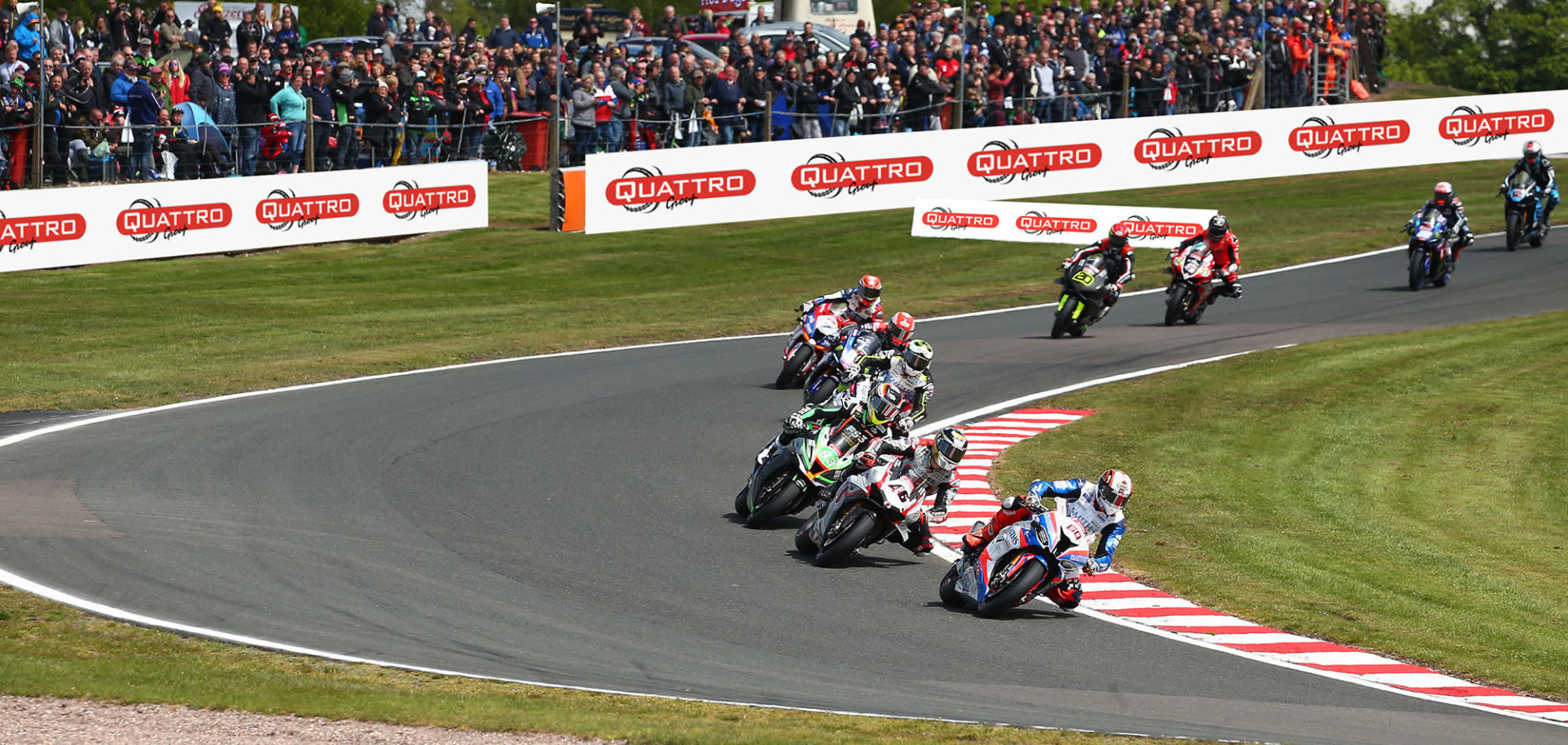 Quattro Group is an official sponsor of the 2020 British Superbike Championship. Photo courtesy of MSVR.