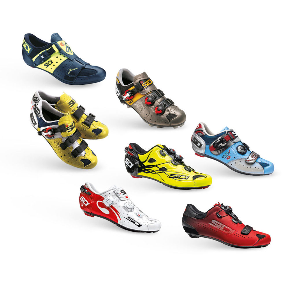 Some of Sidi’s current cycling products. Photo courtesy of Sidi.