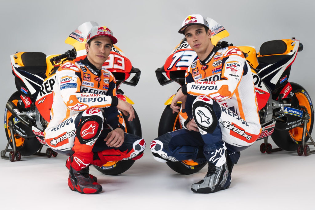 Marc Marquez (left) and Alex Marquez (right). Photo courtesy of Repsol Honda.