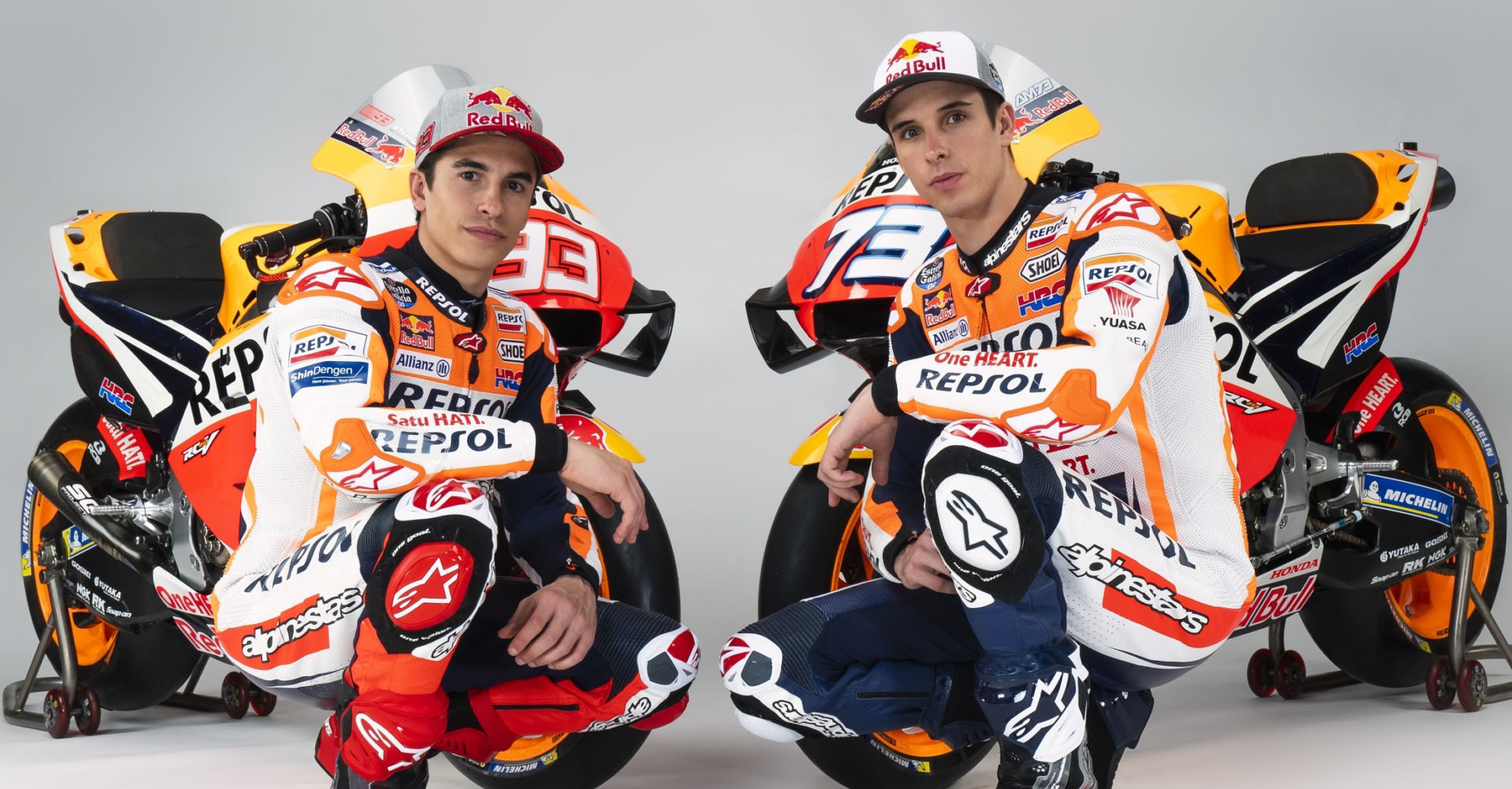 Marc Marquez (left) and Alex Marquez (right). Photo courtesy of Repsol Honda.