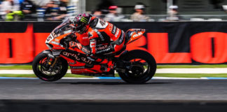 Scott Redding (45) was quickest during World Superbike practice Friday at Phillip Island. Photo courtesy of Dorna WorldSBK Press Office.