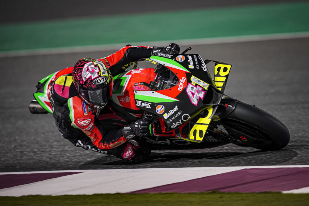 Aleix Espargaro (41). Photo courtesy of Aprilia Gresini.