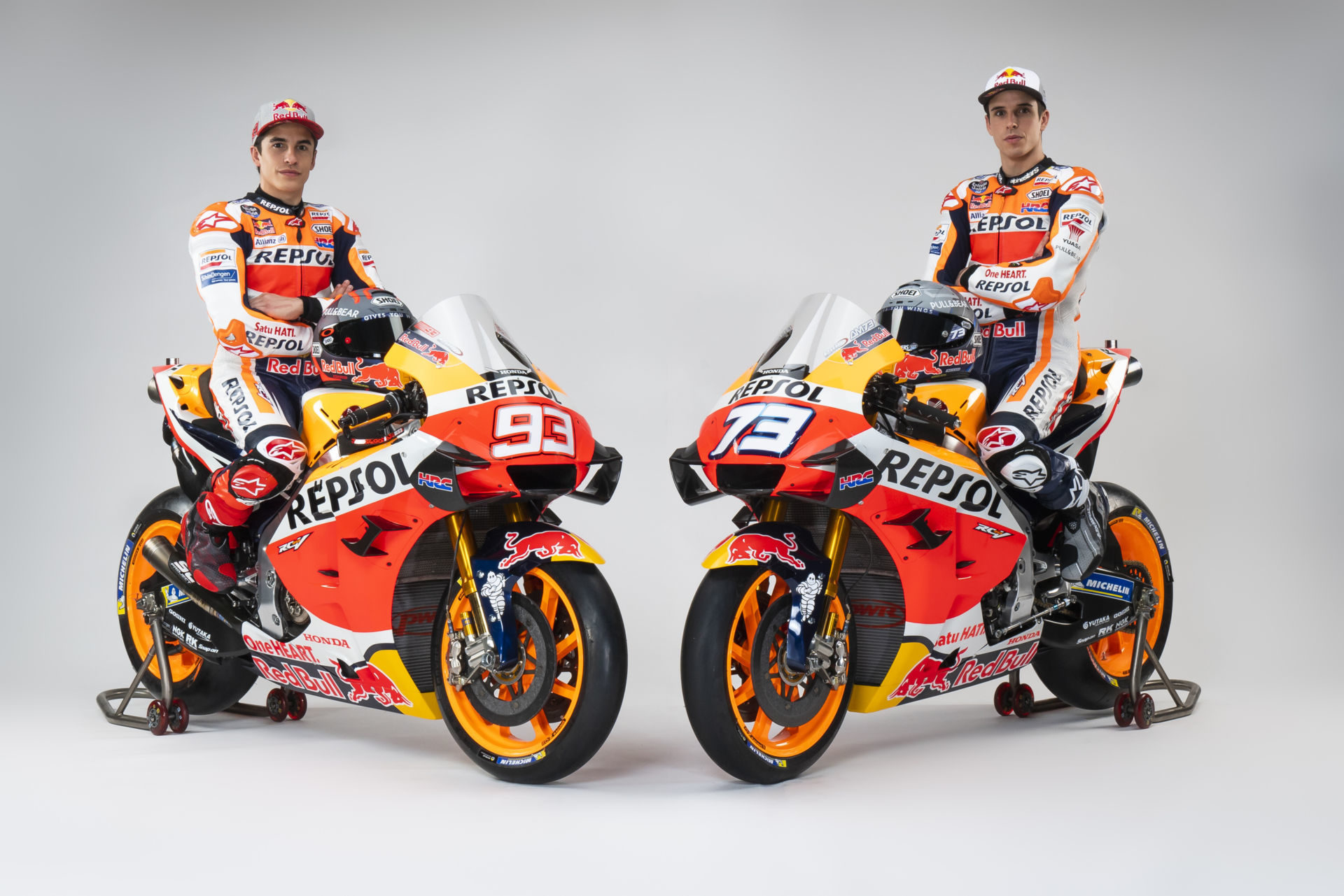 Marc Marquez (left) and Alex Marquez (right). Photo courtesy of Repsol Honda.