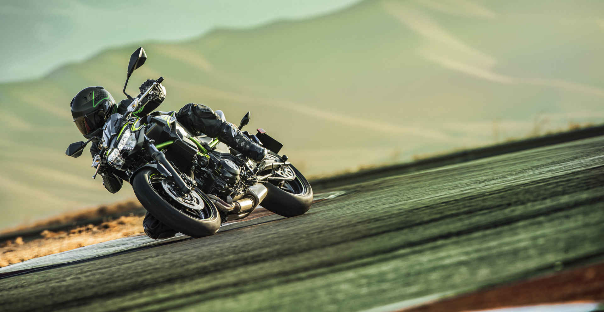 A 2020-model Kawasaki Z650 at speed. Photo courtesy of Kawasaki Motors Corp., U.S.A.