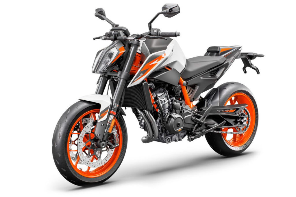 A 2020 KTM 890 Duke R at rest. Photo courtesy of KTM.