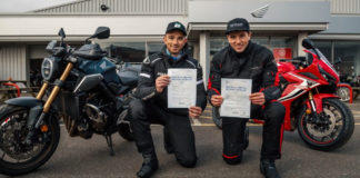 Video: BSB Racers Andrew And Glenn Irwin Earn Road Licenses Honda UK British Superbike racers Glenn Irwin (left) and Andrew Irwin (right) with their new motorcycle road licenses. Photo courtesy of HondHonda UK British Superbike racers Glenn Irwin (left) ad Andrew Irwin (right) with their new motorcycle road licenses. Photo courtesy of Honda UK Racing Press Office.UK Racing Press Office.