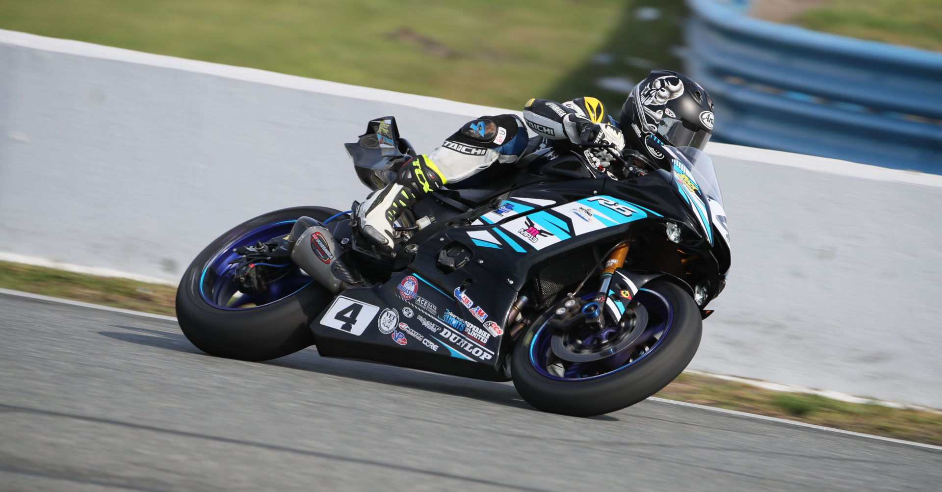 Josh Hayes (4) during the 2019 Daytona 200. Photo by Brian J. Nelson.