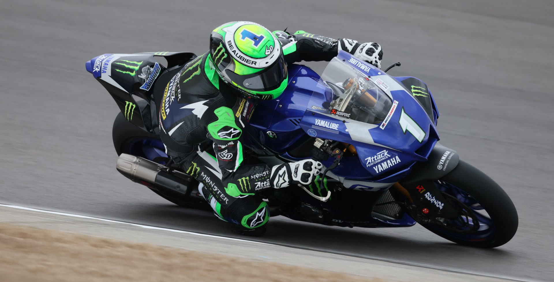 Cameron Beaubier (1) in action at Barber Motorsports Park. Photo by Brian J. Nelson.